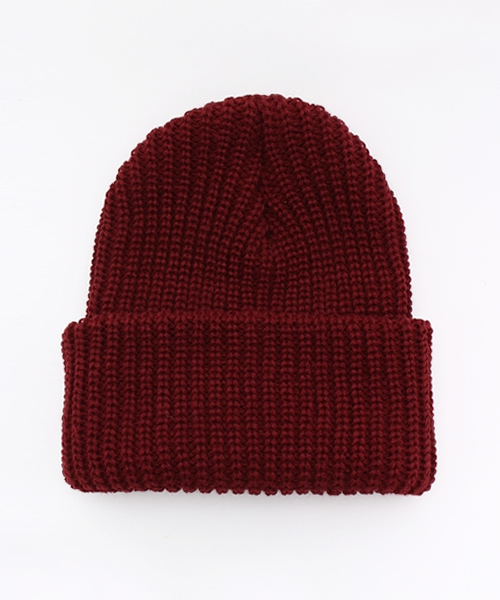 AMERICAN RAG CIE（アメリカンラグシー）の「AMERICAN RAG CIE ビックワッチキャップ(MADE IN USA) /  104-AFA-SB153-0101-US（ニットキャップ/ビーニー・メンズ・バーガンディー/ブラック/ライトグレー・FREE）」の3枚目の写真