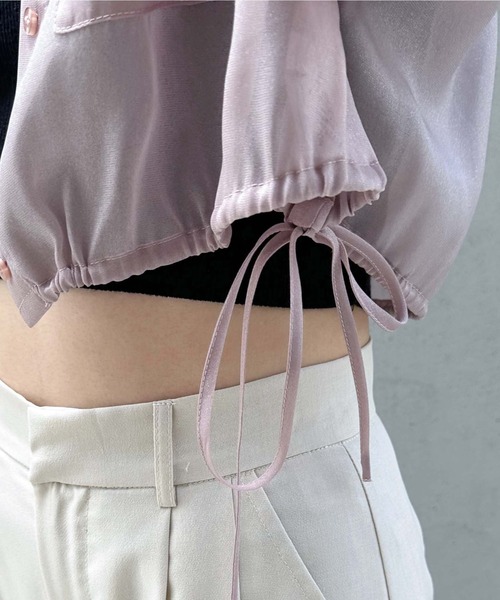 archives(アルシーヴ)の「クロップドドロスシアーシャツ(シャツ/ブラウス・レディース・ピンク/グレー/ブラック/アイボリー・MEDIUM)」の15枚目の写真