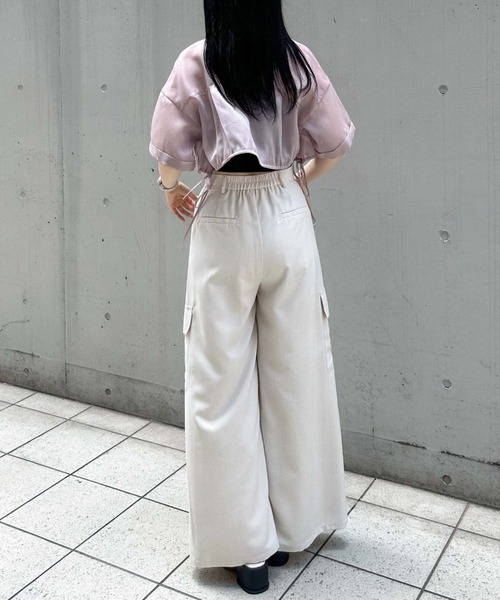 archives(アルシーヴ)の「クロップドドロスシアーシャツ(シャツ/ブラウス・レディース・ピンク/グレー/ブラック/アイボリー・MEDIUM)」の18枚目の写真