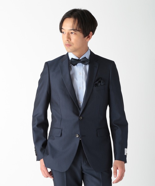 CROWDED CLOSET(クラウデッドクローゼット)の「シャドーペイズリー ポインテッドボウタイ(同素材ネクタイ・チーフあり)(蝶ネクタイ・メンズ・シルバー/ボルドー/ネイビー・FREE)」の11枚目の写真