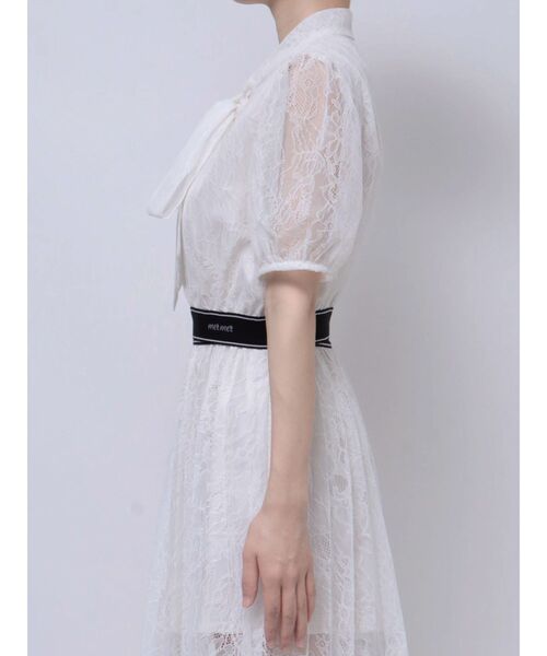 MERCURYDUO（マーキュリーデュオ）の「ロゴラインゴムリボンブラウス（シャツ/ブラウス・レディース・オフホワイト/アイボリー/ブラック・FREE）」の10枚目の写真