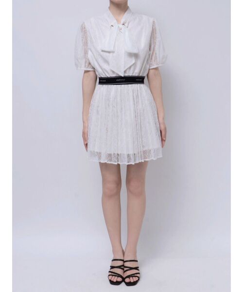 MERCURYDUO（マーキュリーデュオ）の「ロゴラインゴムリボンブラウス（シャツ/ブラウス・レディース・オフホワイト/アイボリー/ブラック・FREE）」の16枚目の写真