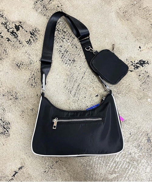 COMMON WARE（コモンウェアー）の「EM:cheek  チーク　square shoulder  スクエアショルダー（ショルダーバッグ・レディース・パープル/ブラック/アイボリー・FREE）」の15枚目の写真