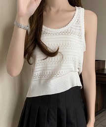 透かし編みニット」に該当するタンクトップファッション通販 - ZOZOTOWN