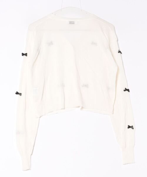 Mayree（メイリー）の「【Mayree】リボン モチーフ カーディガン（カーディガン/ボレロ・レディース・ホワイト・FREE）」の7枚目の写真