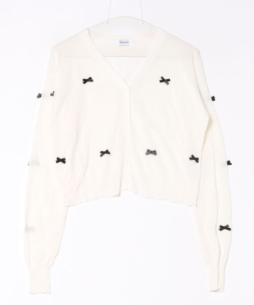 Mayree（メイリー）の「【Mayree】リボン モチーフ カーディガン（カーディガン/ボレロ・レディース・ホワイト・FREE）」の6枚目の写真