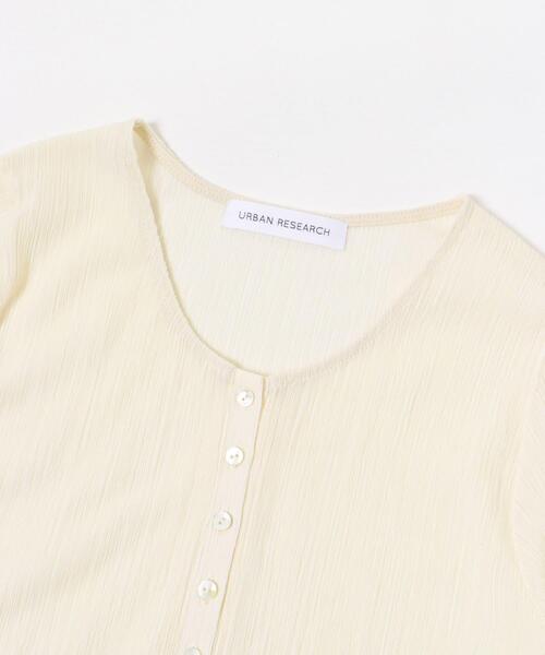 URBAN RESEARCH（アーバンリサーチ）の「ヘンリーネックシアーカットソー（Tシャツ/カットソー・レディース・ミント/オフホワイト/ブラック・FREE）」の11枚目の写真