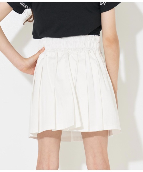 ANAP kids（アナップキッズ）の「ハートボタン裾プリーツスカート（スカート・キッズ・ホワイト/ブラック/サックスブルー/ネイビー/ベージュ・110cm/120cm/130cm）」の11枚目の写真