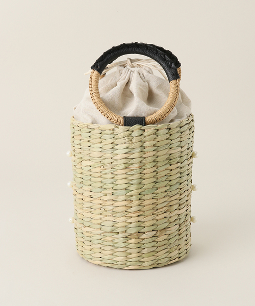 MIAN （ミアン）の「MIAN/ミアン パールカゴBAG（かごバッグ・レディース・ブラック/アイボリー・FREE）」の12枚目の写真