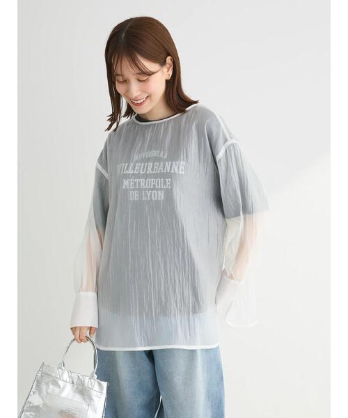 ELENCARE DUE(エレンカーレデュエ)の「・ELENCARE DUE 2wayシアーブラウス(シャツ/ブラウス・レディース・オフホワイト/チャコールグレー/ブラック・FREE)」の7枚目の写真
