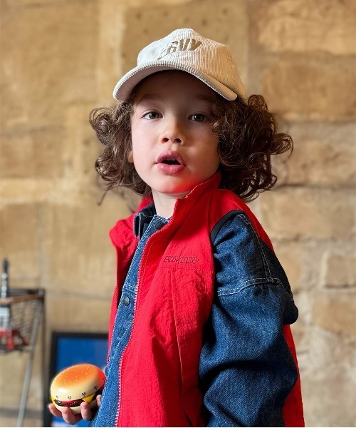 GROOVY COLORS（グルービーカラーズ）の「GRVY Cap（キャップ・キッズ・アイボリー/ネイビー/ダークグリーン・MEDIUM/LARGE）」の7枚目の写真