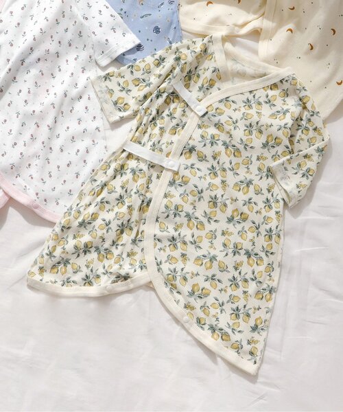 apres les cours（アプレレクール）の「リブベビーコンビ肌着（肌着・キッズ・キナリ/アイボリー/サックスブルー/オフホワイト・60/70）」の4枚目の写真