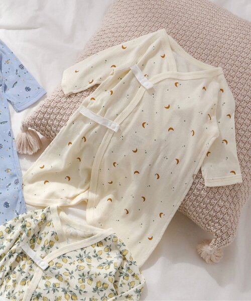 apres les cours（アプレレクール）の「リブベビーコンビ肌着（肌着・キッズ・キナリ/アイボリー/サックスブルー/オフホワイト・60/70）」の3枚目の写真