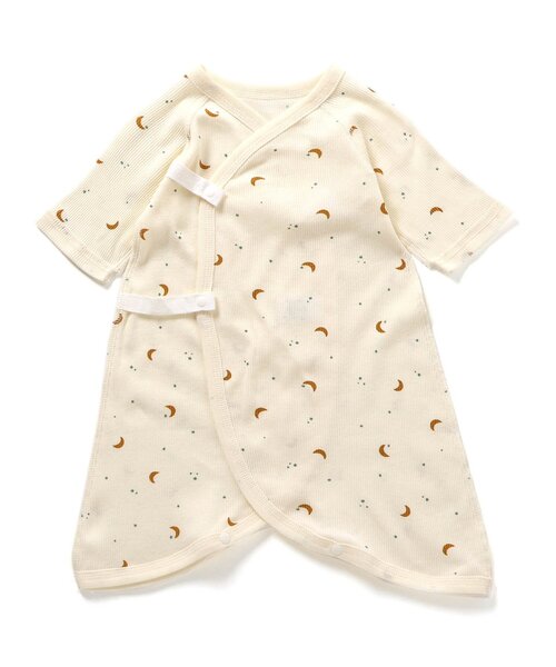 apres les cours（アプレレクール）の「リブベビーコンビ肌着（肌着・キッズ・キナリ/アイボリー/サックスブルー/オフホワイト・60/70）」の8枚目の写真