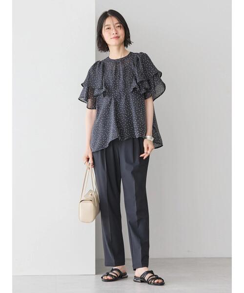AMERICAN HOLIC(アメリカンホリック)の「接触冷感シアーフリルブラウス(シャツ/ブラウス・レディース・ブラック/ドット・M/L)」の10枚目の写真