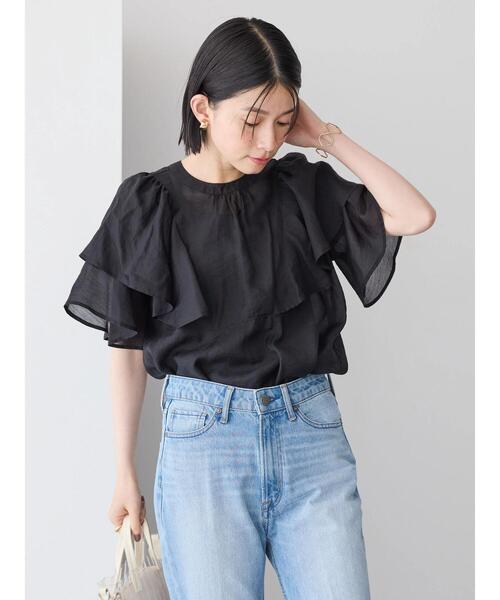AMERICAN HOLIC(アメリカンホリック)の「接触冷感シアーフリルブラウス(シャツ/ブラウス・レディース・ブラック/ドット・M/L)」の13枚目の写真