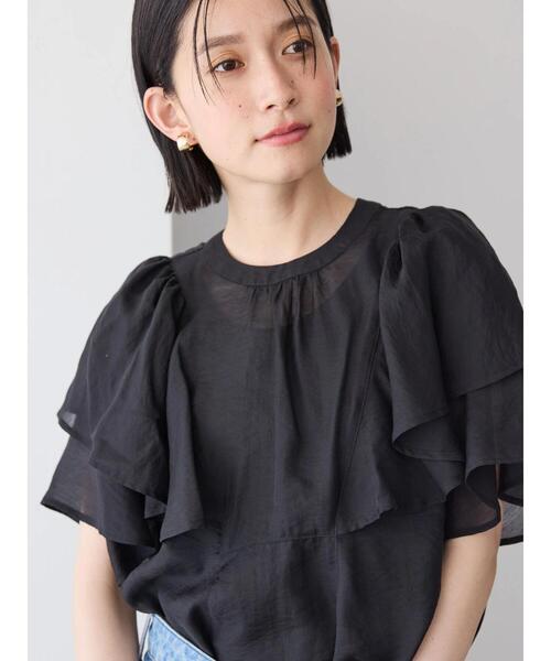 AMERICAN HOLIC(アメリカンホリック)の「接触冷感シアーフリルブラウス(シャツ/ブラウス・レディース・ブラック/ドット・M/L)」の14枚目の写真