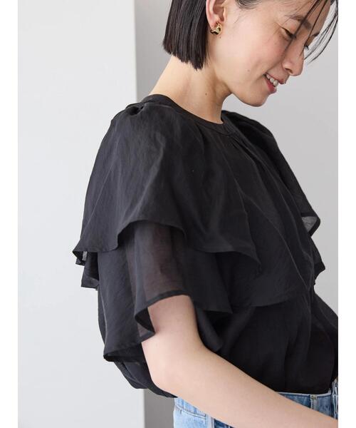 AMERICAN HOLIC(アメリカンホリック)の「接触冷感シアーフリルブラウス(シャツ/ブラウス・レディース・ブラック/ドット・M/L)」の15枚目の写真