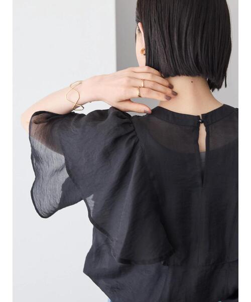 AMERICAN HOLIC(アメリカンホリック)の「接触冷感シアーフリルブラウス(シャツ/ブラウス・レディース・ブラック/ドット・M/L)」の16枚目の写真