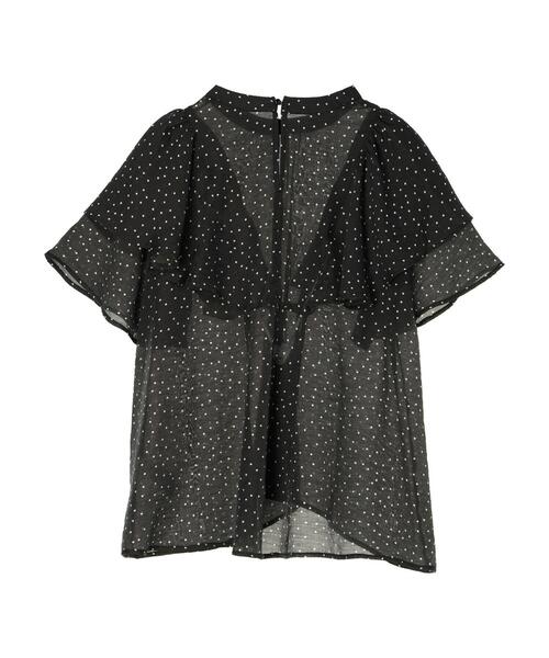AMERICAN HOLIC(アメリカンホリック)の「接触冷感シアーフリルブラウス(シャツ/ブラウス・レディース・ブラック/ドット・M/L)」の22枚目の写真