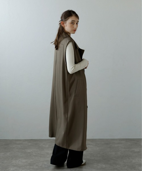 ベスト ジレ 「MINERTE」cut out tailored gilet / 裾カットアウトテーラードジレ レディース MINERTE ベスト ジレ 「MINERTE」cut out tailored gilet / 裾