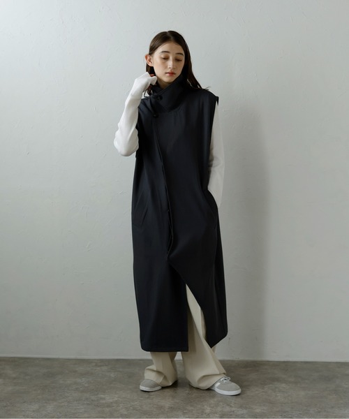 ベスト ジレ 「MINERTE」cut out tailored gilet / 裾カットアウトテーラードジレ レディース MINERTE ベスト ジレ 「MINERTE」cut out tailored gilet / 裾