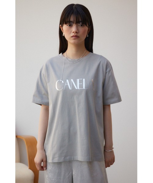 AZUL by moussy（アズールバイマウジー）の「メタリックロゴTシャツ（Tシャツ/カットソー・レディース・オフホワイト/グレー/ブラック・FREE）」の21枚目の写真