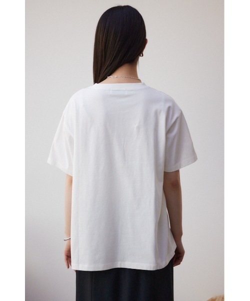 AZUL by moussy（アズールバイマウジー）の「メタリックロゴTシャツ（Tシャツ/カットソー・レディース・オフホワイト/グレー/ブラック・FREE）」の8枚目の写真
