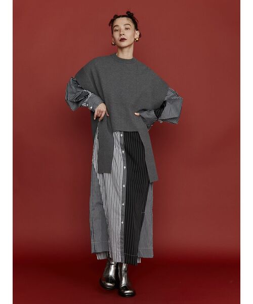 UN3D.（アンスリード）の「ASYMME ARCH KNIT VEST / アシメ