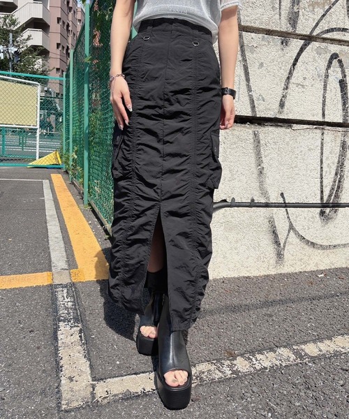 【セール】ギャザーロングスカート(スカート)|ENVYM(アンビー) 【セール】ギャザーロングスカート(スカート)|ENVYM(アンビー)