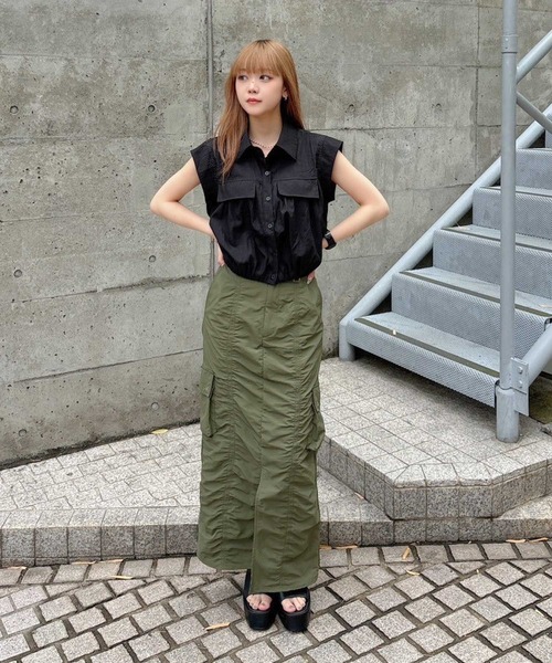 【セール】ギャザーロングスカート(スカート)|ENVYM(アンビー) 【セール】ギャザーロングスカート(スカート)|ENVYM(アンビー)