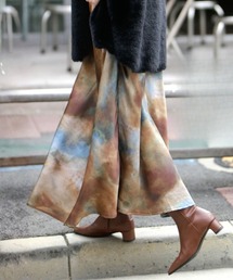 Ehre style | アラフォー世代をワンランク上に見せる！ぼかしアート柄スカート(スカート)