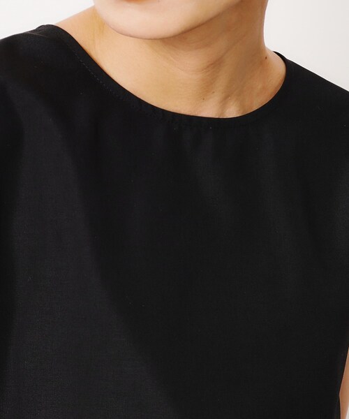 OPAQUE.CLIP（オペークドットクリップ）の「◆リネンライクオールインワン【洗濯機洗い可】（サロペット/オーバーオール・レディース・ブラック/チャコールグレー・38/40/42）」の14枚目の写真