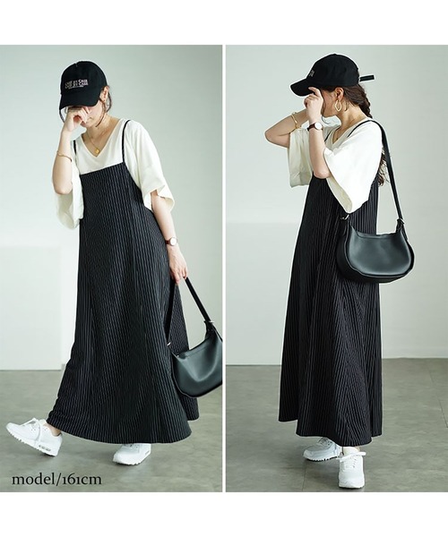 ピンストライプフレアキャミワンピース（ワンピース）｜GOLDJAPAN（ゴールドジャパン）