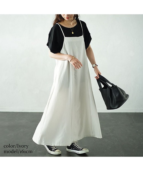 ピンストライプフレアキャミワンピース（ワンピース）｜GOLDJAPAN（ゴールドジャパン）