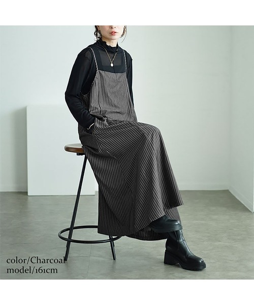 ピンストライプフレアキャミワンピース（ワンピース）｜GOLDJAPAN（ゴールドジャパン）