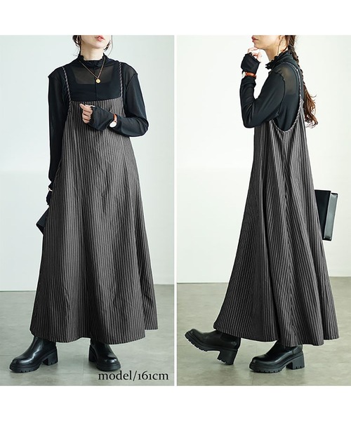 ピンストライプフレアキャミワンピース（ワンピース）｜GOLDJAPAN（ゴールドジャパン）