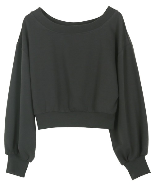 KOBE LETTUCE（コウベレタス）の「オフショルスウェットトップス（スウェット・レディース・スミクロ/アイボリー系/グレー/ブラック・M）」の14枚目の写真