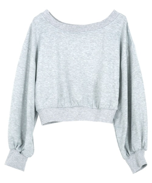 KOBE LETTUCE（コウベレタス）の「オフショルスウェットトップス（スウェット・レディース・スミクロ/アイボリー系/グレー/ブラック・M）」の15枚目の写真