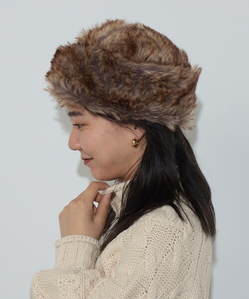 BEAMS HEART(ビームスハート)の「6パネル ロシアン帽(ハット・レディース・ライトグレー/ブラウン/グレー・ONE SIZE)」の1枚目の写真