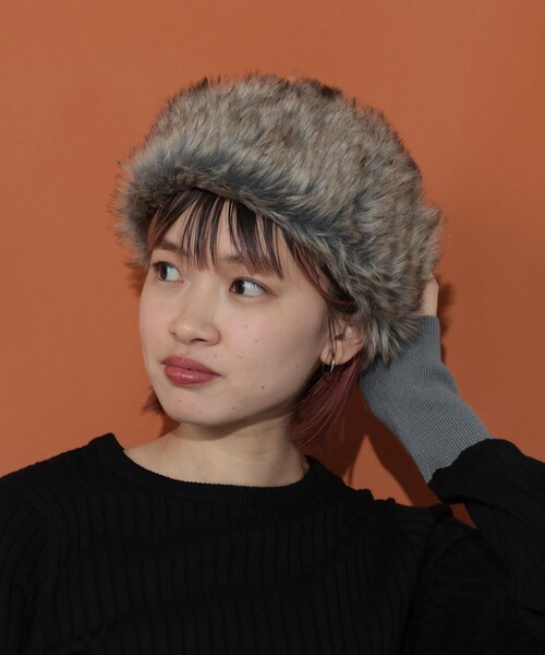 BEAMS HEART(ビームスハート)の「6パネル ロシアン帽(ハット・レディース・ライトグレー/ブラウン/グレー・ONE SIZE)」の3枚目の写真