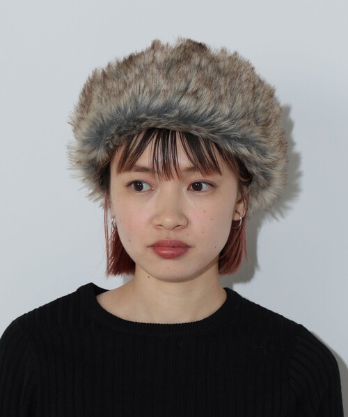BEAMS HEART(ビームスハート)の「6パネル ロシアン帽(ハット・レディース・ライトグレー/ブラウン/グレー・ONE SIZE)」の4枚目の写真
