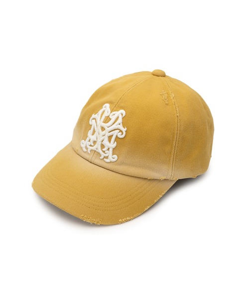 KAMIYA × CA4LA KMY Distressed Cap キャップ カミヤ KAMIYA “KMY”Distressed Cap （BLACK） -デザイナーズ