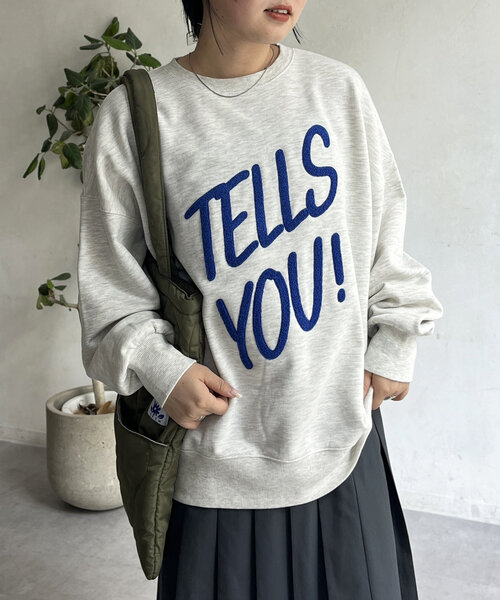 CPCM(シーピーシーエム)の「アソートサガラ刺繍スウェット(Tシャツ/カットソー・レディース・ブラック/グレー系その他/グレー系その他2/グレー/チャコールグレー/ネイビー・FREE)」の2枚目の写真