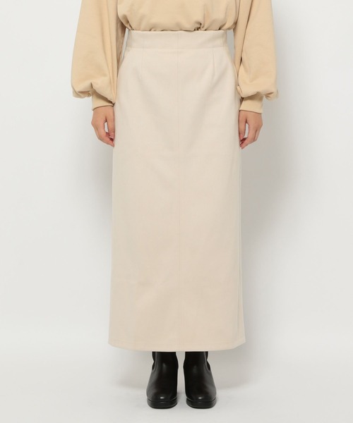 mysty woman（ミスティウーマン）の「ハイウエストナロースカート 149822（スカート・レディース・ブラック/アイボリー・FREE）」の7枚目の写真