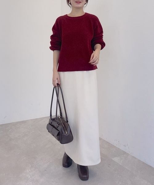 mysty woman（ミスティウーマン）の「ハイウエストナロースカート 149822（スカート・レディース・ブラック/アイボリー・FREE）」の20枚目の写真