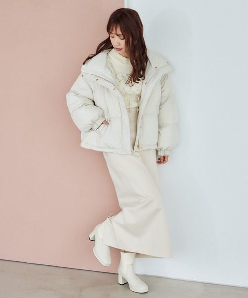 mysty woman（ミスティウーマン）の「ハイウエストナロースカート 149822（スカート・レディース・ブラック/アイボリー・FREE）」の21枚目の写真