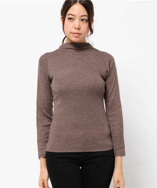 LBC（エルビーシー）の「12G4シャコンボトルネックプルオーバー（ニット/セーター・レディース・グレー/ブルー/マスタード/ブラック/オリーブ・MEDIUM）」の3枚目の写真