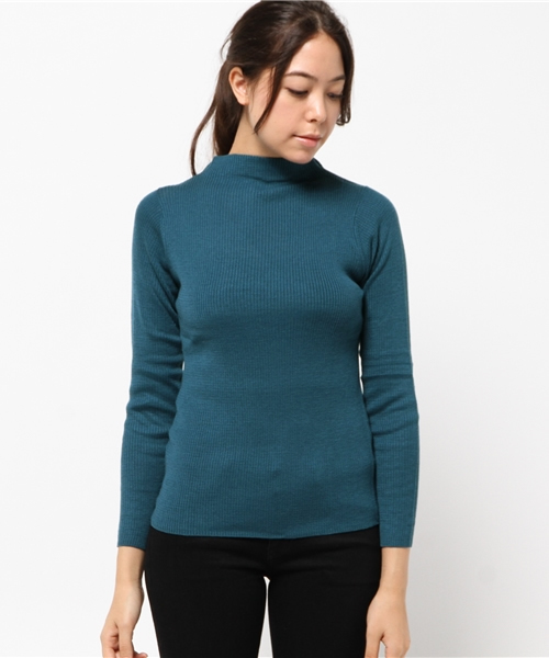 LBC（エルビーシー）の「12G4シャコンボトルネックプルオーバー（ニット/セーター・レディース・グレー/ブルー/マスタード/ブラック/オリーブ・MEDIUM）」の5枚目の写真