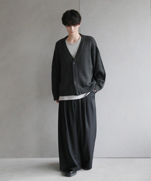 セール】ショート丈ワイドVネックカーディガン（カーディガン/ボレロ